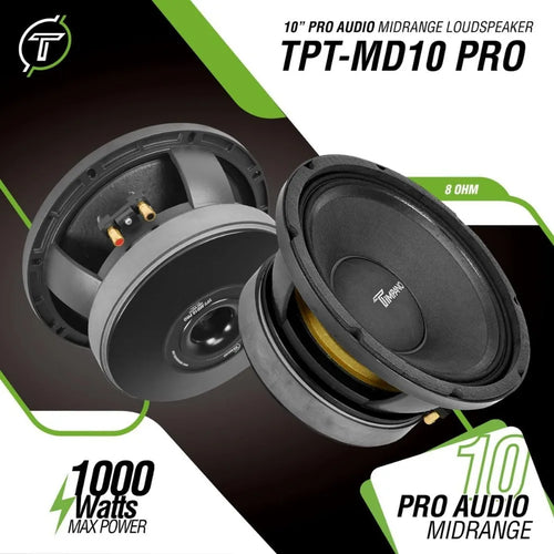 10" Midrange Speaker for Pro Car Audio - 1000 Watts, 8 Ohm