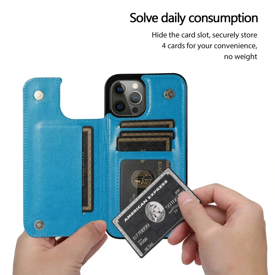 Wallet Butterfly Embossing Slot Magnetic Flip Leather Case For iPhone 16e 16 Pro Max 15 14 13 12 11 SE 2 X XR XS 8 7 Plus Cover